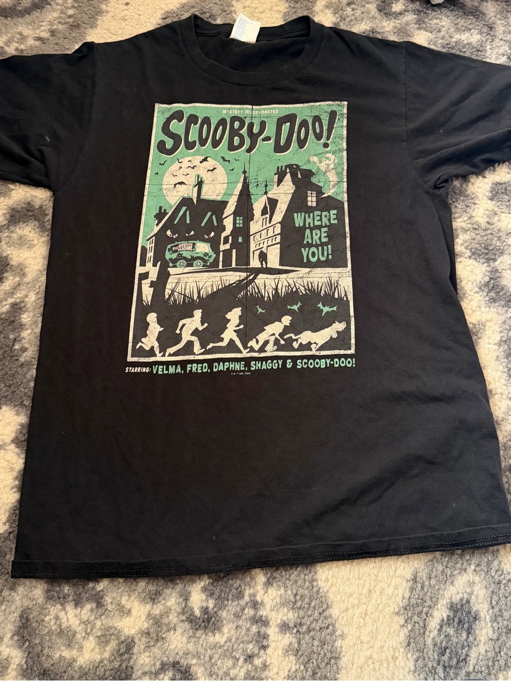 Scooby-Doo! Black Graphic Short Sleeve Tee